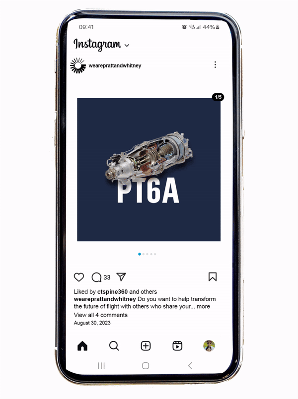 IG-post carousel créé pour présenter différents moteurs