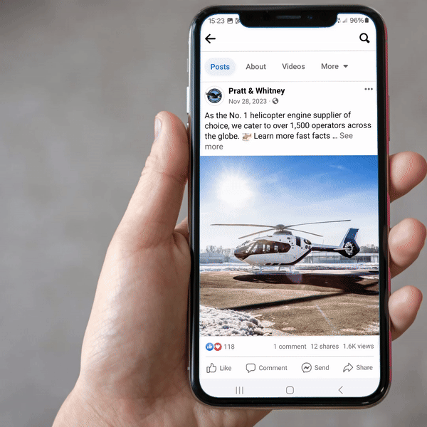 IG post à propos de stats sur les hélicoptères